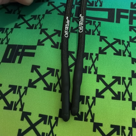 OFF-WHITE Athleisure Monogram Hoodie Blue/Green/Yellow Size S - Picture 6 of 16